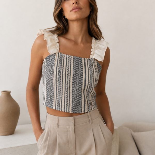 Blusa Tirantes Olan Telar Cintura