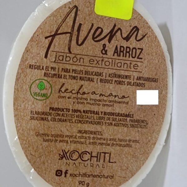Jabón exfoliante "Avena y Arroz"