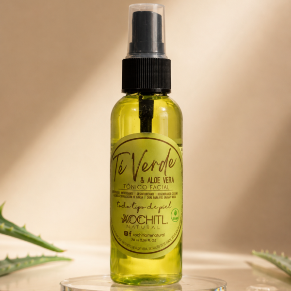 Tónico facial "Té verde y aloe vera"