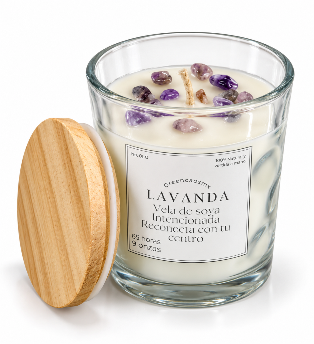 Vela de soya intencionada "Lavanda" - Imagen 2