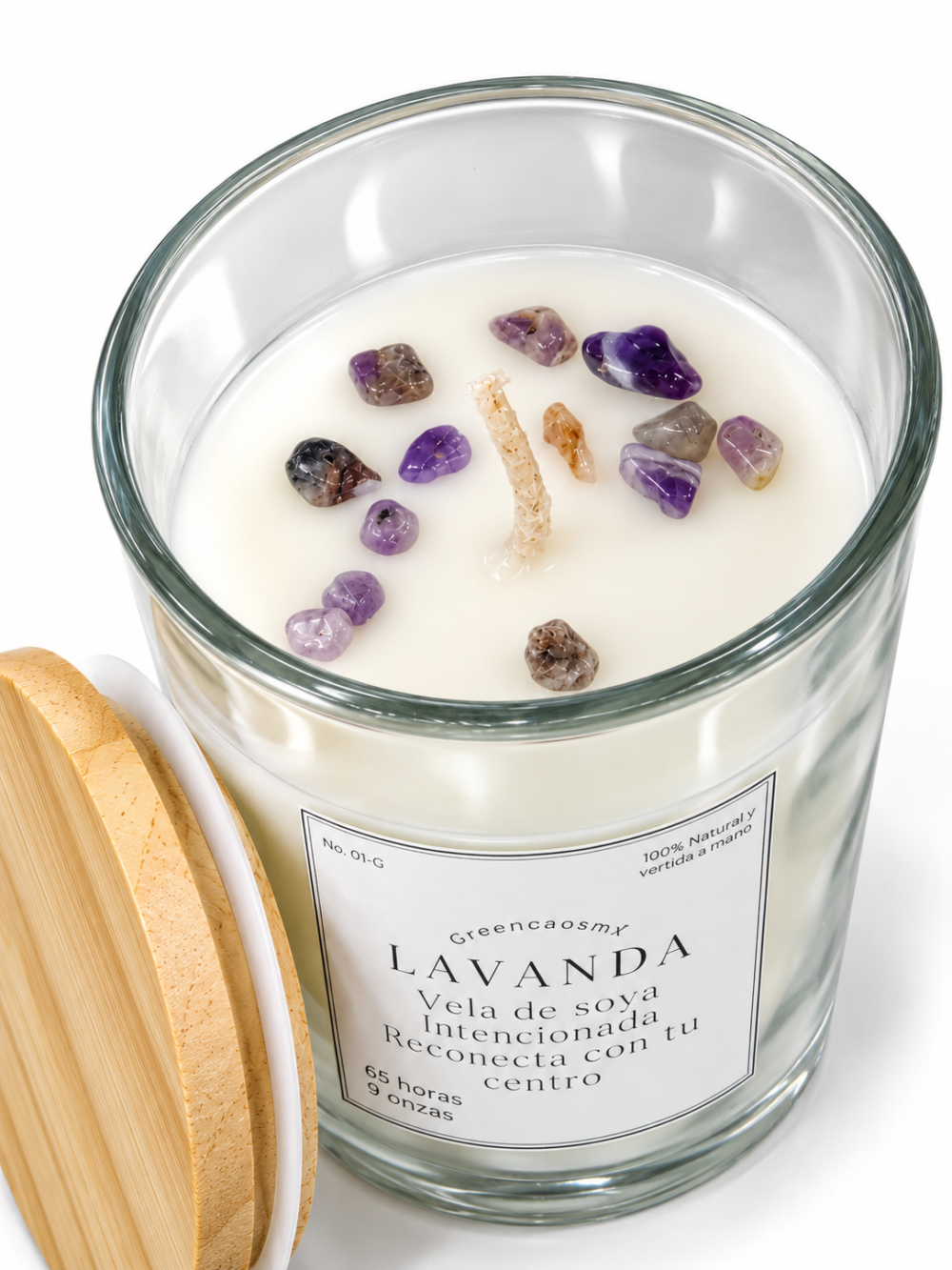 Vela de soya intencionada "Lavanda" - Imagen 3