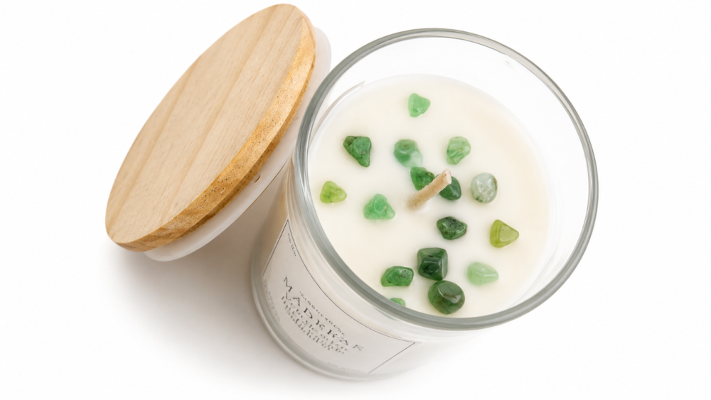 Vela de soya intencionada "Madera" - Imagen 2
