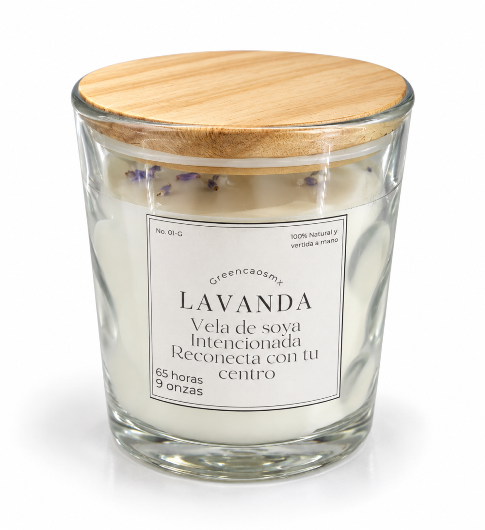 Vela de soya intencionada "Lavanda"